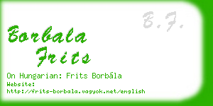 borbala frits business card