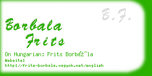 borbala frits business card